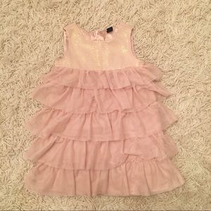 GAP blush pink tulle dress with sequins, size 4